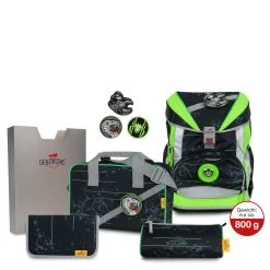 DerDieDas ErgoFlex Buttons- Schulranzen Set 5tlg. Mit Buttons 800g