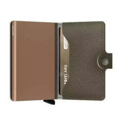 Secrid Miniwallet Saffiano -Boutique-Taschenladen Secrid Miniwallet Saffiano olive 4 600x600