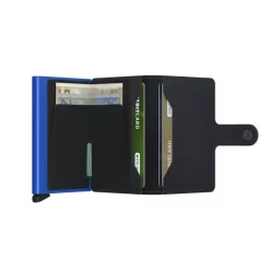 Secrid Miniwallet Matte -Boutique-Taschenladen Secrid Miniwallet Matte BlackBlue Open 600x600