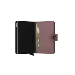 Secrid Miniwallet Matte -Boutique-Taschenladen Secrid Miniwallet Matte Rose Semi Open 600x600