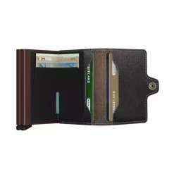 Secrid Twinwallet Saffiano -Boutique-Taschenladen Secrid Twinwallet Saffiano brown 5 600x600