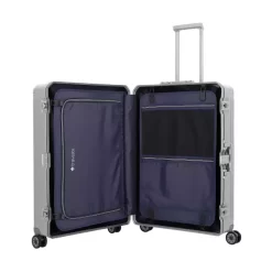 Travelite NEXT 4w Trolley L -Boutique-Taschenladen Travelite NEXT Trolley L silber 6 600x600