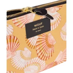 WOUF Coral Large Pouch -Boutique-Taschenladen WOUF Large Pouch Coral Label 600x600